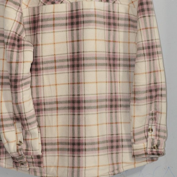 Pink NWT Sage Ladies' Plush‎ Plaid Shirt Jacket - Picture 9 of 9